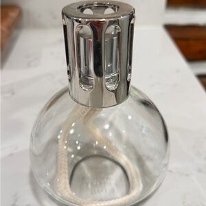 Clear Glass Lamp with Polished Silver Top Maison BERGER Paris